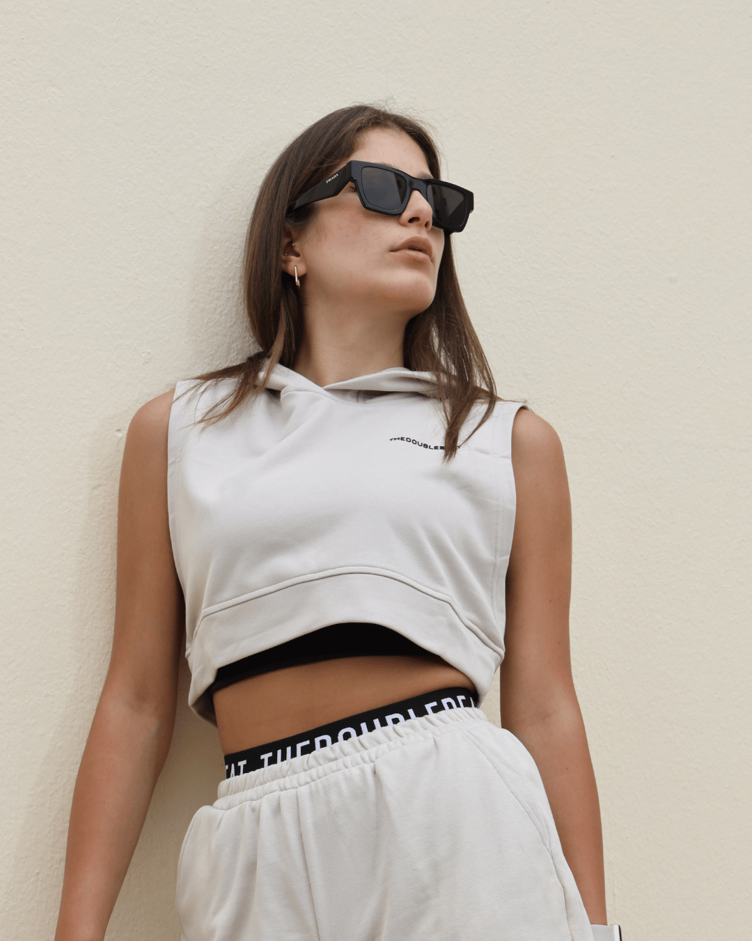Women's Sleeveless Hooded Crop Top