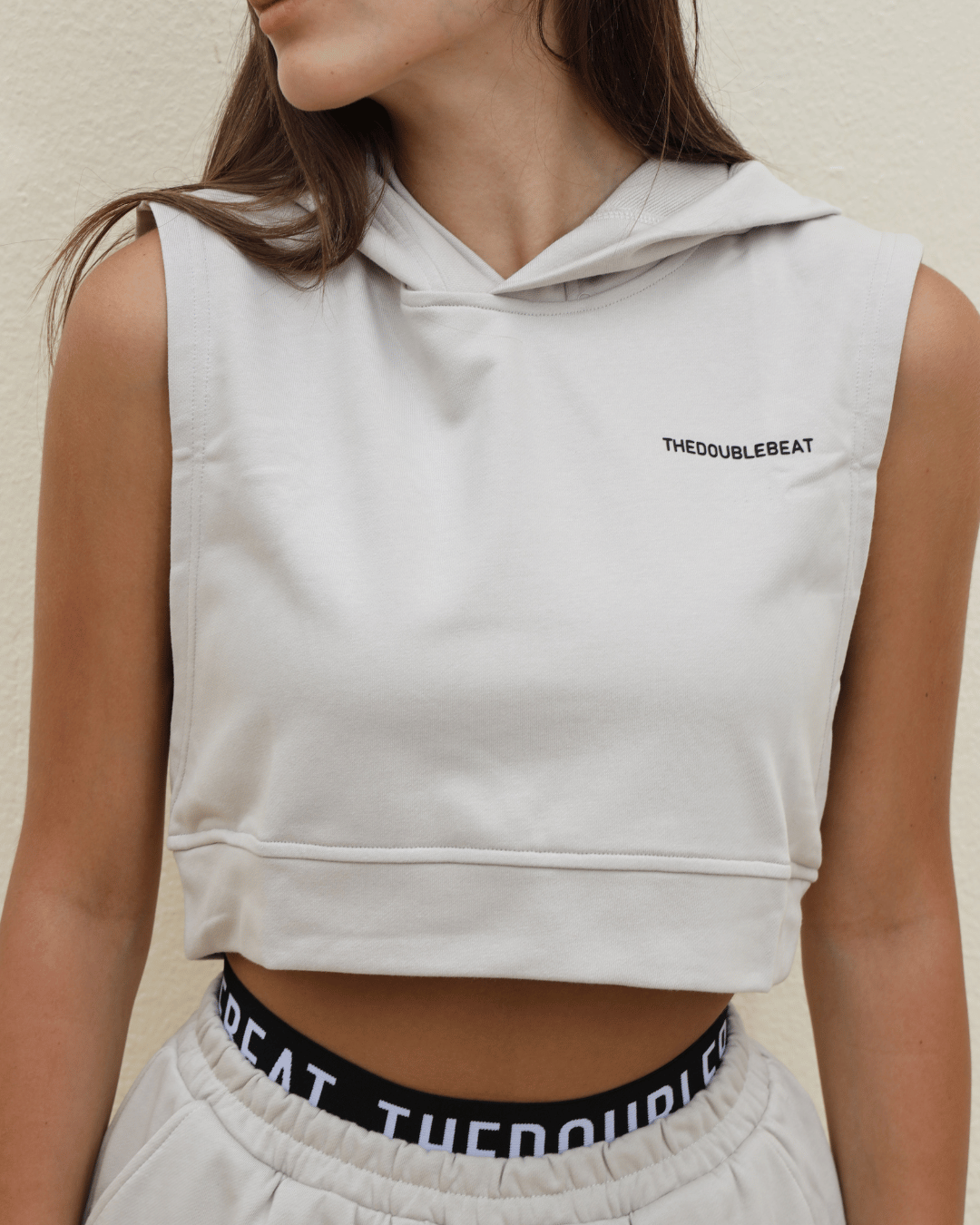 Women's Sleeveless Hooded Crop Top